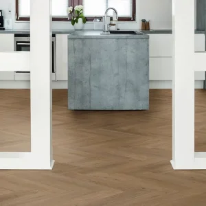 Wineo 400 wood XS | Balanced Oak Brown - Fischgrät Zertifiziert